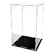 LANSCOERY Clear Acrylic Display Case Assemble Countertop Box Cube Organizer Stand Dustproof Protection Showcase for Action Figures Toys Collectibles (8x8x12 inch; 20x20x30cm)