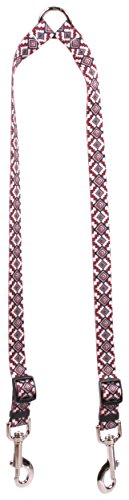 Image of Yellow Dog Design Aztec Red Coupler Dog Leash 3 /4 inch Wide and 12 to 20 inch Long, Medium