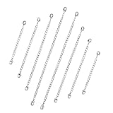 Gatuida Extensor de Cadena de Collar de Acero Inoxidable 8 Piezas con Cierre de Langosta Doble para Joyería Diy, Fuerte y Fácil de Usar