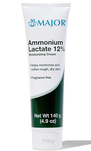 MAJOR Ammonium Lactate 12% Moisturizing Cream - Lactic Acid Cream - Helps Hydrate, Soften, and Exfoliate Rough, Dry Skin - Fragrance-Free - 4.9 Oz. (1 Pack)