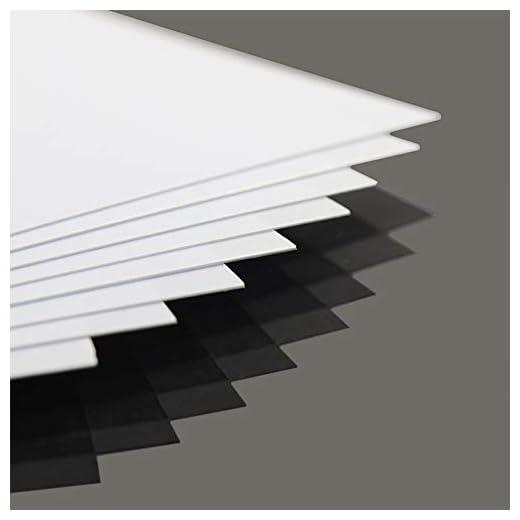 Evemodel Placas de estireno ABS de 170 mm x 250 mm, modelo de material arquitectónico en modelismo para decoración (15 unidades de 0,5 mm)