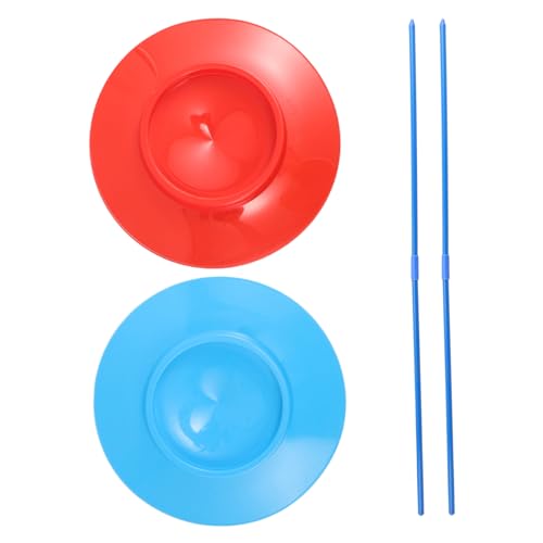 JOINPAYA Juggling Props Set Circus Juggling Stick Spinning Plate Boys and Girls Soft Plates