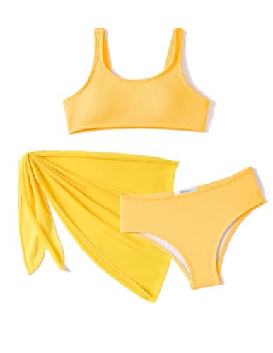 Arshiner Mädchen Bikini Set 3-teilig Sommer Dreiteiliger Badeanzuge mit...