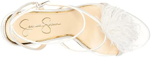 Jessica Simpson Women's Jenee Heeled Sandal, White, 8.5 | Image 4