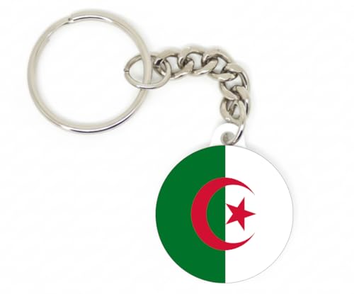 Porte Clé Badge Drapeau Algérie, Algérien, Alger Personnalisable Idée Petit Cadeau Équipe de Football Supporter Pays