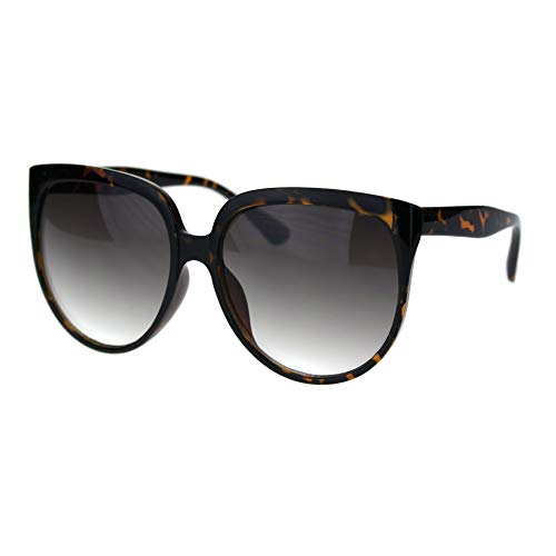 Womens Oversized Boyfriend Style Plastic Retro Horn Sunglasses2