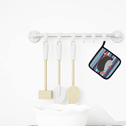 Agarraderas de erizo compactas de 7,5 cm con diseño multicolor Caroline Tesoros 4