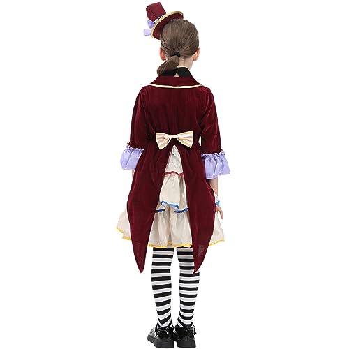 Cr Rolecos Mad Hatter Costume For Girls Kids Fairytale Tea Party Dress Outfit Child Halloween Costumes Suit With Hat L thumb #2