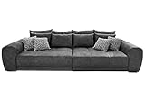 big sofas leder Wohnzimmercouch mit breiten, gepolsterten Armlehnen