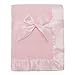 American Baby Company Fleece Blanket 30" X 40" with 2" Satin Trim, Pink