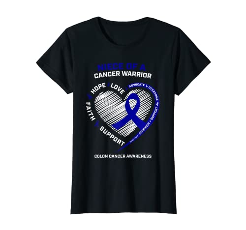 Sobrina de un guerrero cáncer tía tío colon Cáncer Conciencia Camiseta