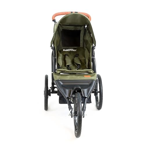 Jogger olive en coton premium aux finitions soignées