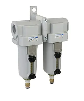 PneumaticPlus SAFU430-N04-MEP Air Particulate (10 ?m), Coalescing (0.1 ?m) Filter Combo, 1/2