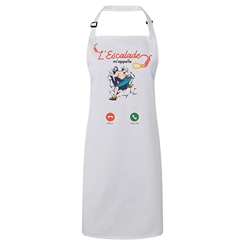 Tablier l'escalade m'appelle pour cuisine et barbecue outdoor de qualité