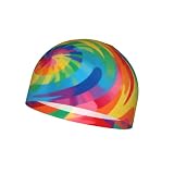 CNTDBU Colorful Vortex Helmet Liner Cap-Moisture Wicking Skull Cap Nero