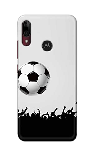 Image of Printed Hard Back Cover Case for Motorola Moto E6+ Plus | Moto E6s Back Cover (Football Icon) -1302