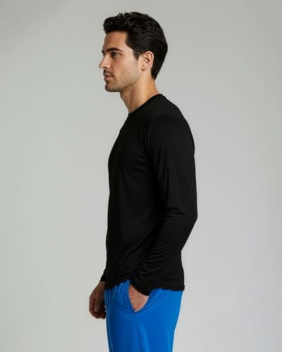 Real Essentials mens Long Sleeve T-Shirt