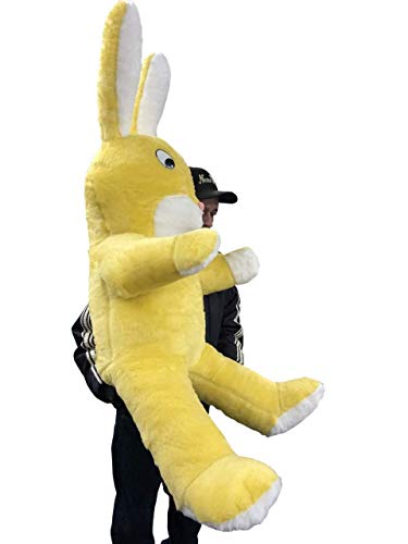 Big Plush American Made Giant Stuffed Yellow Bunny 60 Inch Soft Rabbit 5 Foot Rabbit Made In Usa #TOP1