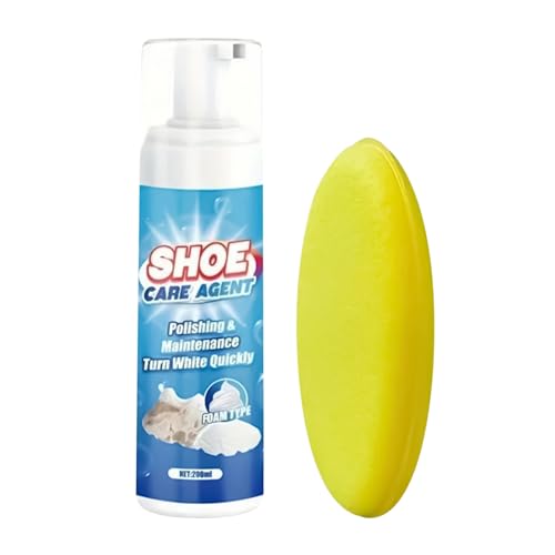 Espuma limpiadora de zapatos | Solución de limpieza de zapatos con esponja | Spray de protección portátil de larga duración de 200 ml para botas de de tenis, viajes al aire libre 169/200)