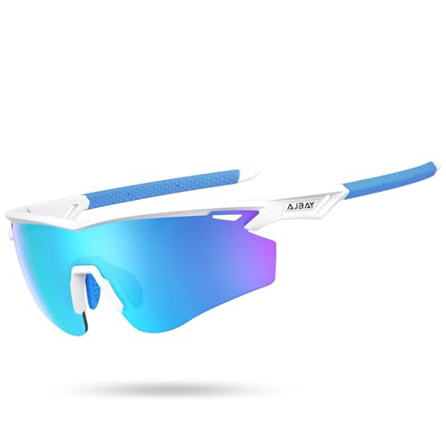 Image of Polarized Running Sunglasses for Men Women Ultra-Comfort, UV400 Protection | 22g Lightweight TR90 Frame & Adjustable Silicone Nose Pads Wraparound Sports Sun glasses for Cycling Baseball Hiking Fishing
