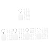 Veemoon 60piezas Llaveros De Transparentes Portaretratos Personalizables Para Imágenes Accesorios De Recuerdos y Souvenirs