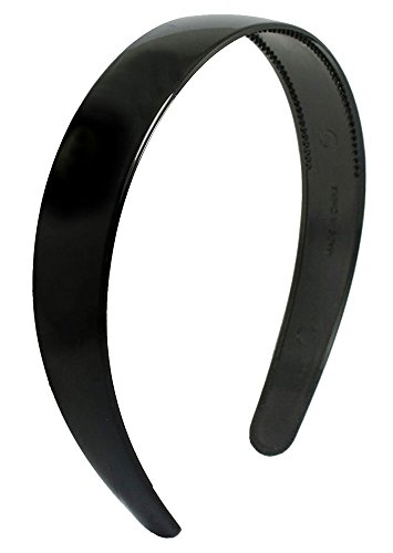 niceeshop(TM) Women Lady Non Slip Plastic Hair Hoop Wide Basic Headband with Teeth,Black