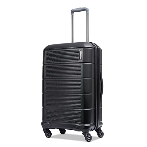 Image of American Tourister Stratum 2.0 Expandable Hardside Luggage with Spinner Wheels, 24 inch SPINNER, Jet Black