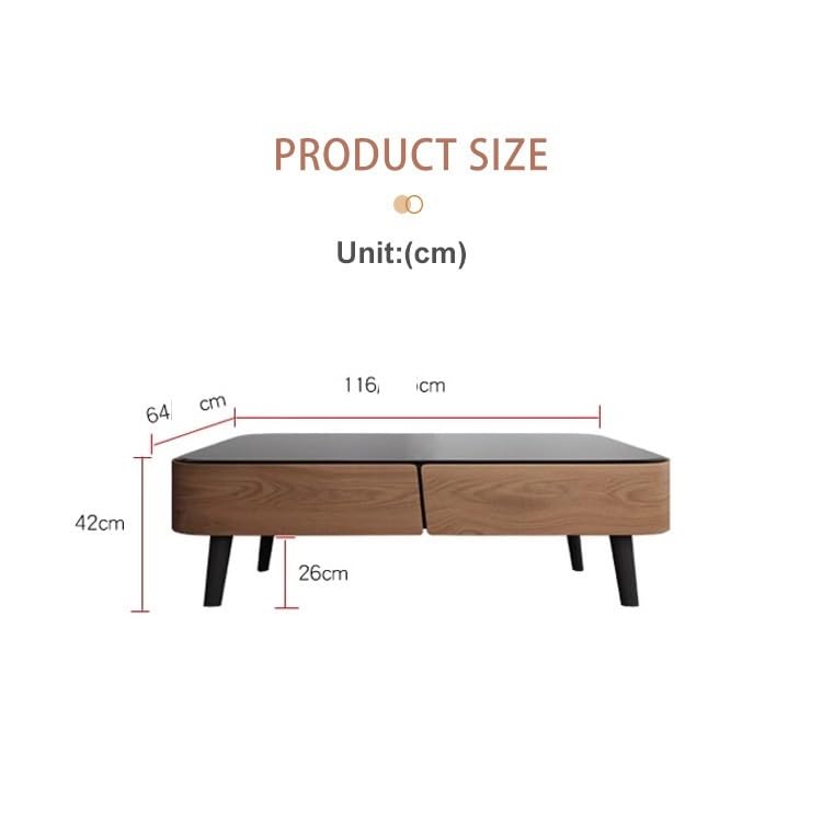 Image of Living Room Coffee Table Small Living Room Coffee Table Nordic Glass Coffee Table Simple Modern Storage Tea Table Small Side Table for Small Spaces