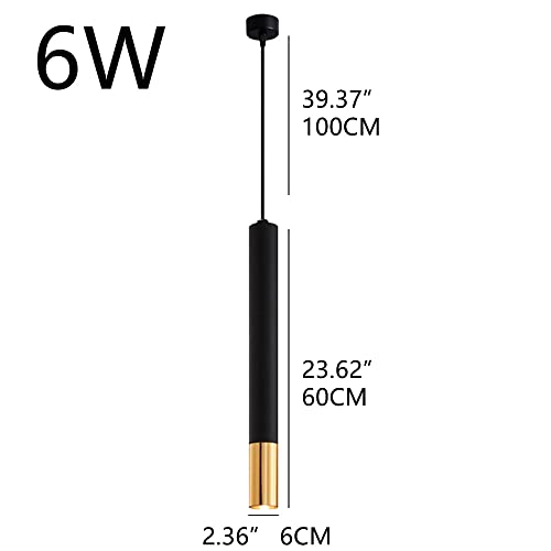 Suspension lustre LED tube long de plafond moderne luminaire suspendu tête simple - 2