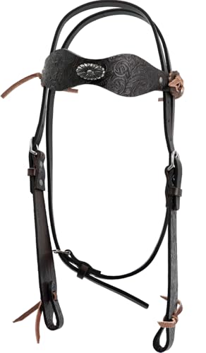 Jeereal Premium Heavyweight Oil-Tanned Leather Western Horse Bridle Headstall – Handcrafted for Ranch Work, Trail Riding & Training