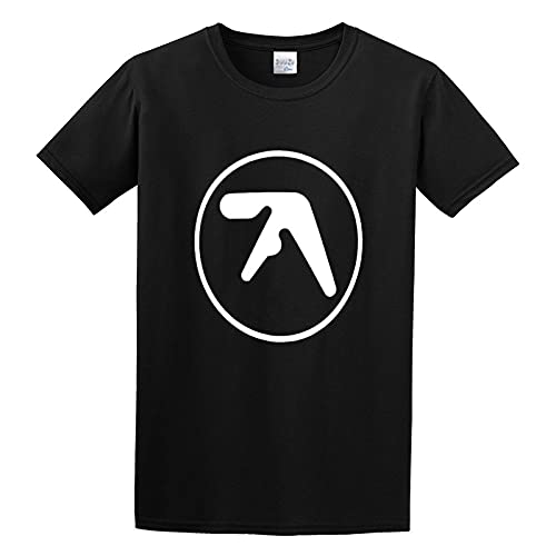 DEKKRYSZOH Aphex Twin Logo O Neck Men T-Shirt Black M
