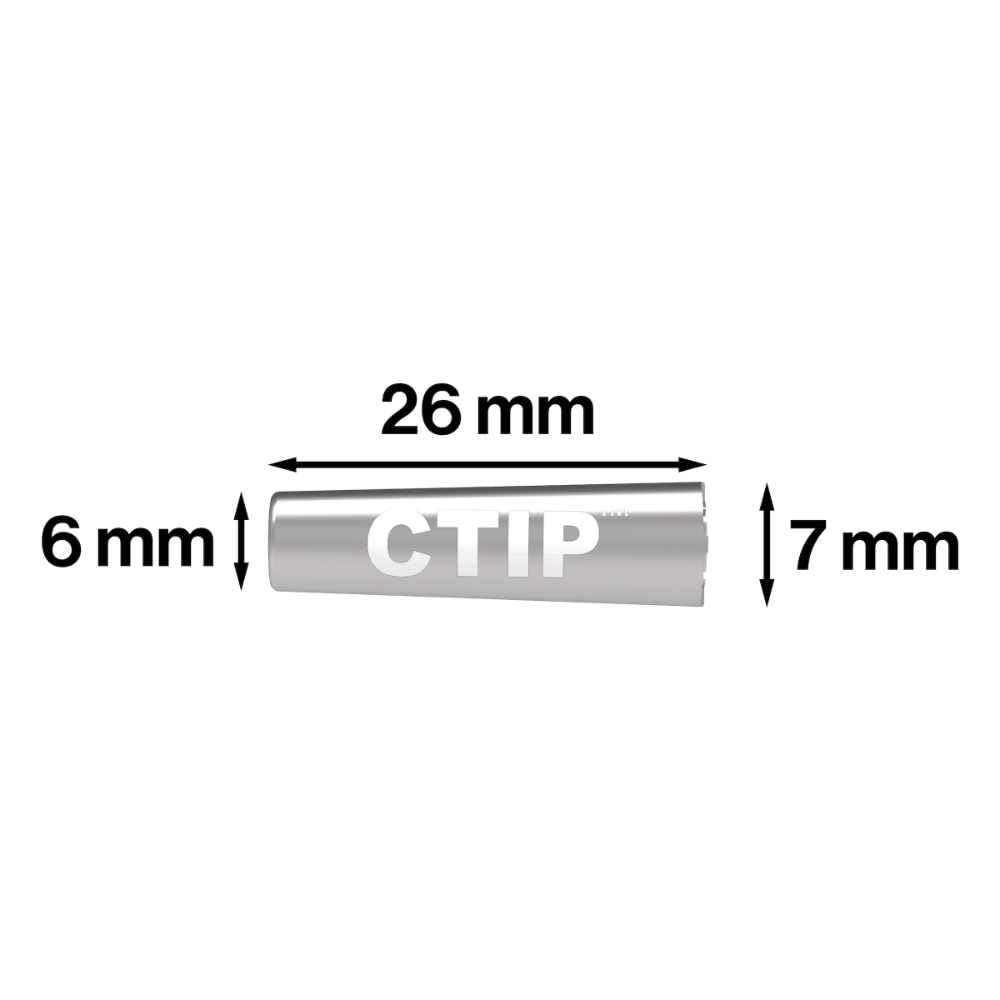 Lot de 100 filtres à charbon actif coniques en aluminium de 6 à 7 mm de diamètre + tube à joint