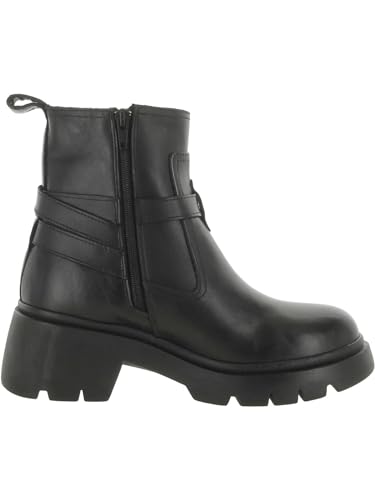 Steve Madden Women's Colletta Ankle Boot, Black Leather, 9.5