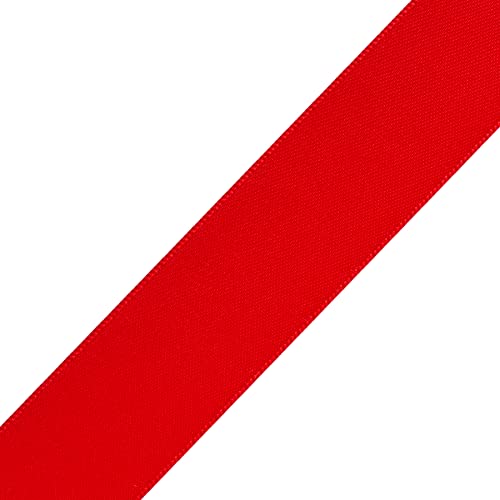 Double Faced Satin Ribbon, 25mm X 91M, Solid Polyester Ribbon for Gift Wrapping Crafts, Wedding Party Ceremony Decoration - Image 2