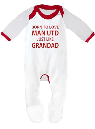 Cheekytots Born To Love Man Utd Strampler Weiß/Rot