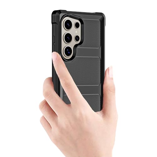 Image of Cubix Armor Defender Rugged Case Compatible for Samsung Galaxy S25 Ultra Back Cover Slim, Shockproof, Dual-Layer Design with Camera Protection - Black