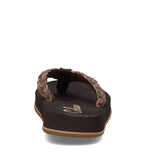 Cobian Women's Sandal Bethany Braided Pacifica Flip Flops, Chocolate, 9 #TOP5