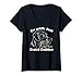 Womens German Wirehaired The Perfect Dog Wearing Beard Dog Head V-Neck T-Shirt