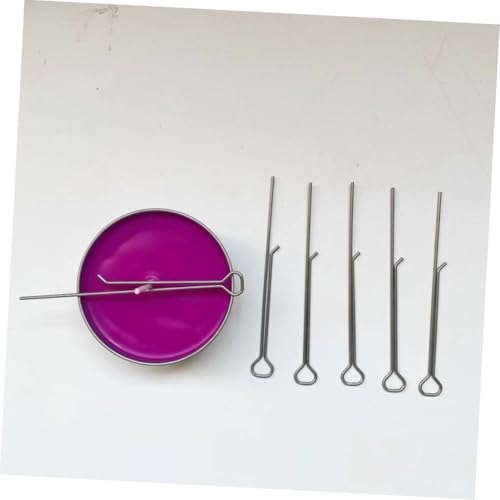 ORFOFE 12 piezas soporte para mechas de vela de acero carbono miniatura 6