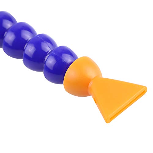 Pack of 6 Flat Nozzle Plastic Flexible Water Oil Coolant Pipe Hose 1/4PT Adjustable with Switch，for Lathe, Milling,Water Cooling System