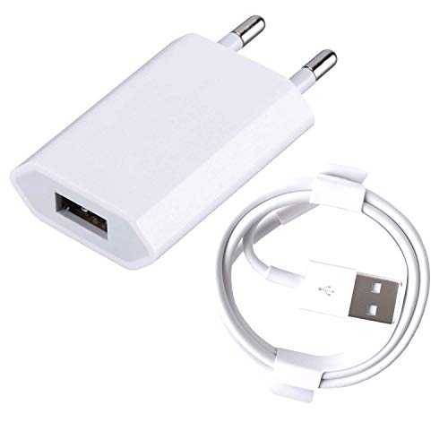 ZLONXUN Carregador 5 W e cabo compatível com smartphones - 5/5S/6/6S/6 Plus/6S Plus/7/7 Plus/5C
