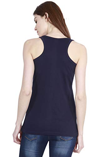 Image of FLEXIMAA Women's Cotton Plain Round Neck Sleeveless T-Shirt