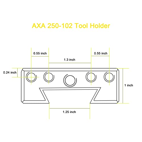 wflnhb 5pcs 2 quick change tool post boring turning holder 250-102 axa tool holder