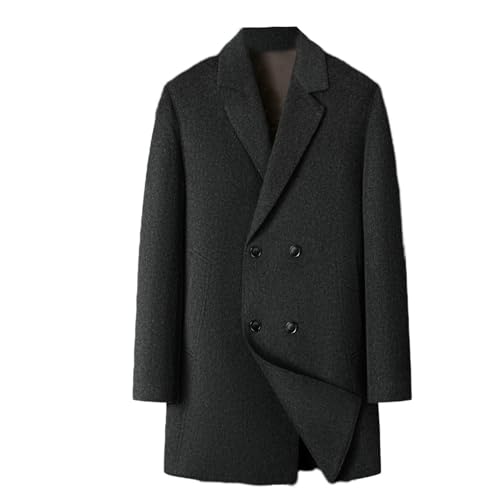 Manteau homme en laine cachemire mi-long idéal pour le bureau et les sorties en ville