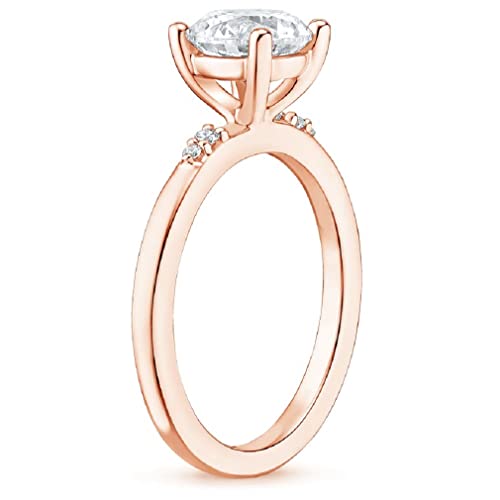 10K Solid Rose Gold Handmade Engagement Ring 2 Ct Marquise Cut Moissanite Diamond Solitaire Wedding/Bridal Ring Set For Women/Her Propose Ring (5) #TOP1
