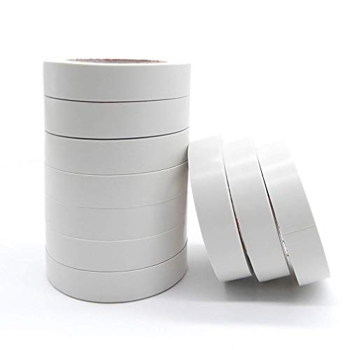 Image of Maveek 10 Rolls White PVC Electrical Insulation Tapes, Flame Retardant Waterproof Tape Vinyl Insulating Backing, 15mmx15m(0.6 inch x 49.2ft)