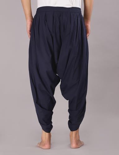 Image of Urali Men's Solid 100% Cotton Dhoti Pants - D100A
