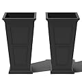 Veradek Brixton Series Tall Planter - Large Outdoor Planter for Front Porch/Patio | Crack-Resistant Plastic for All-Weather Use | Classic Estate Design for Tall Plants, Flowers, Trees