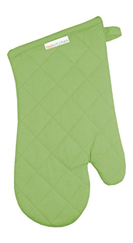 MUkitchen 100% Quilted Cotton Oven Mitt, Cactus - 13 inches