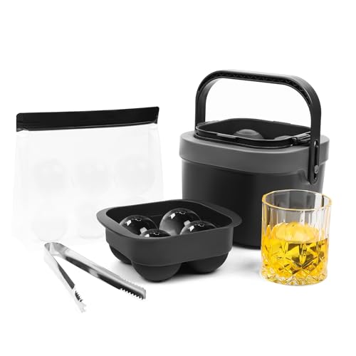 Molde para esferas de hielo cristalinas 4 cavidades 2.4" miniatura 1